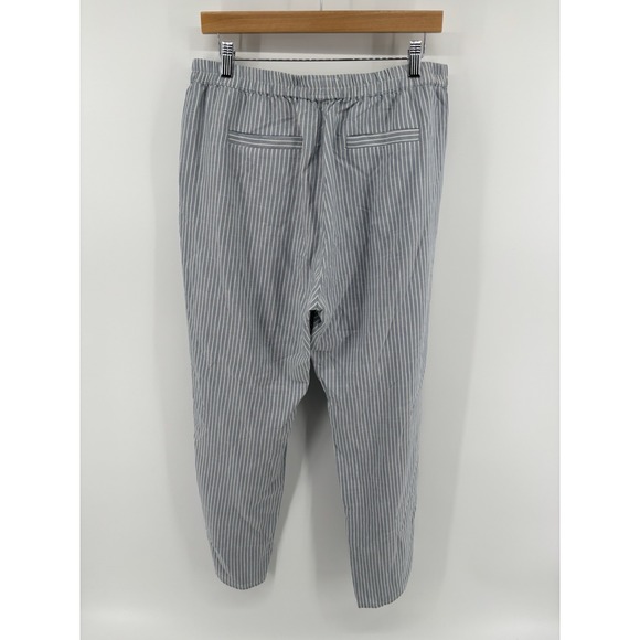 Marine Layer Women Pants L Striped Tencel Pull On Pockets Stretch Momcore Lounge - Picture 5 of 10